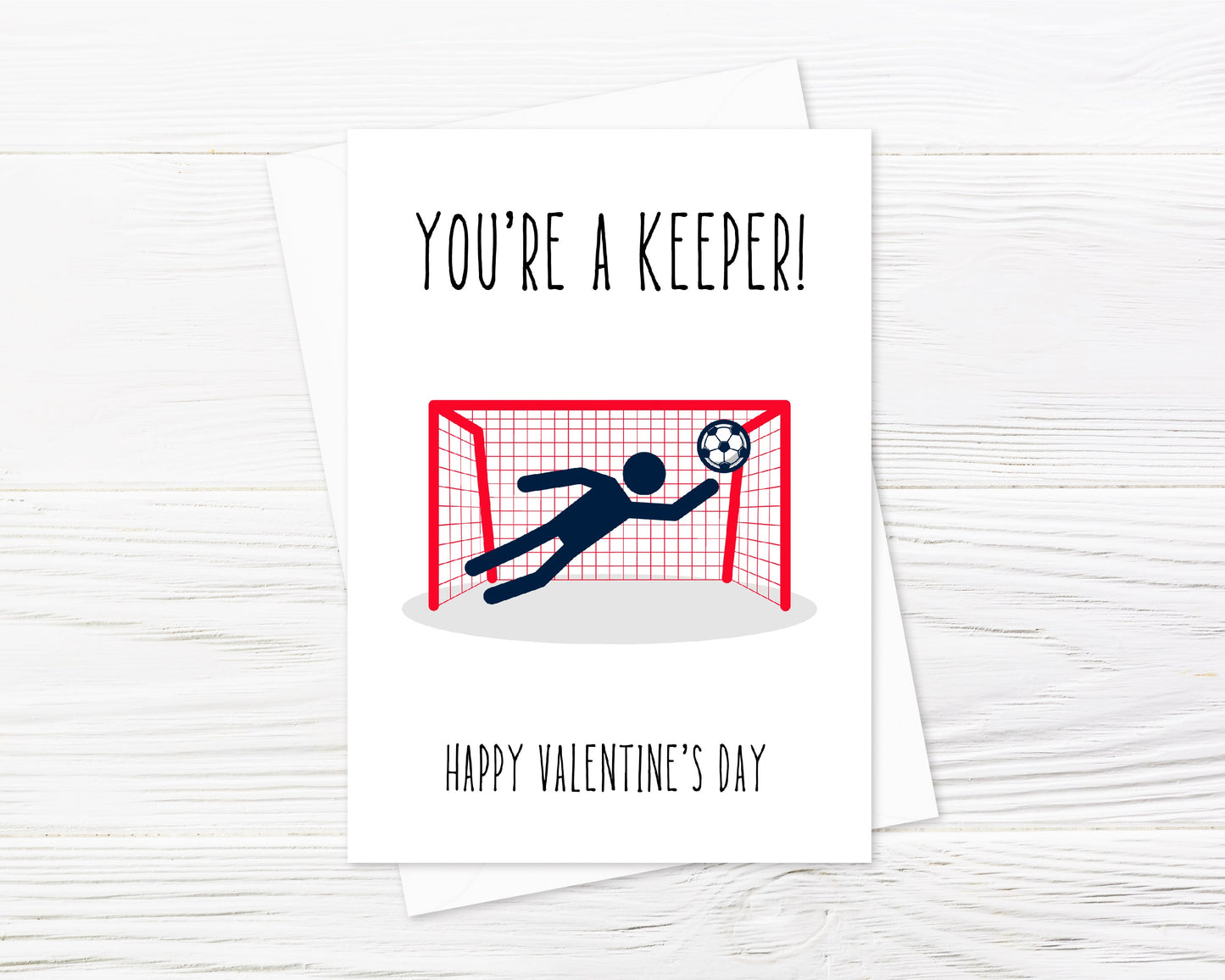 Valentine's Day Card | You're A Keeper | Couples Card | Football Card | Design 1