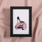 Beige Boss Lady Print | High Heel Shoe Print | Office Print