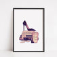 Beige Boss Lady Print | High Heel Shoe Print | Office Print