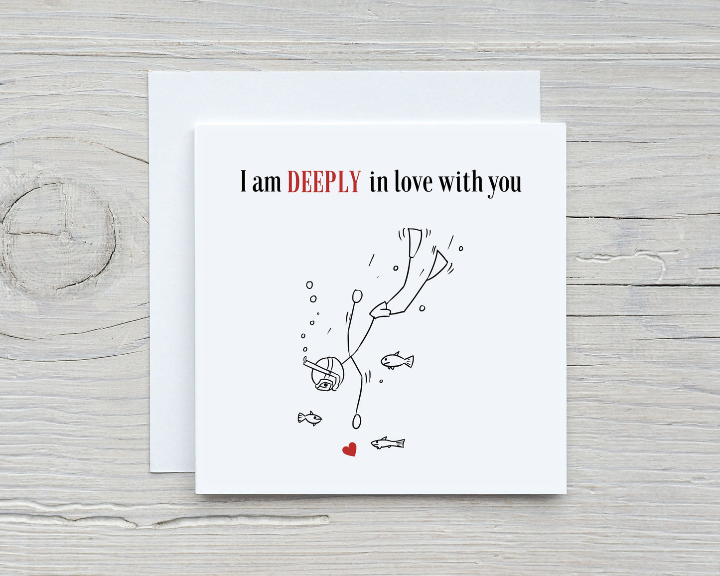 Valentines Card | I Am Deeply In Love With You | Anniversary Card | Funny Card