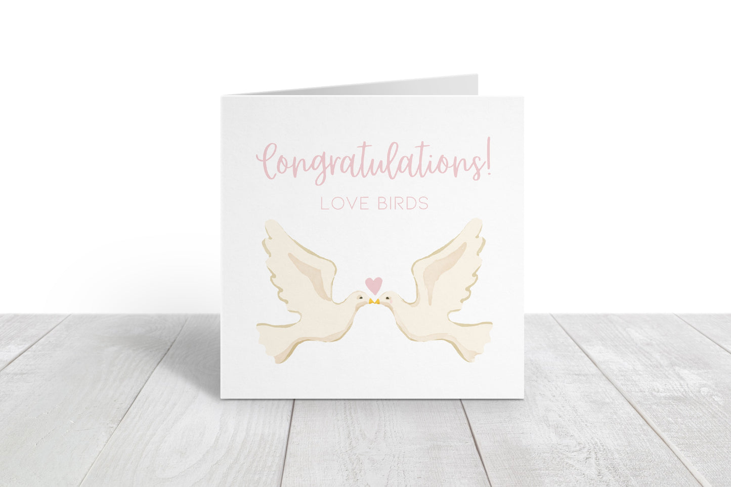 Wedding Card | Engagement | Congratulations Love Birds Card | Design 1