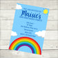 Rainbow Birthday Invitations | A6 Invites | Rainbow Theme Invitations | Party Invitations