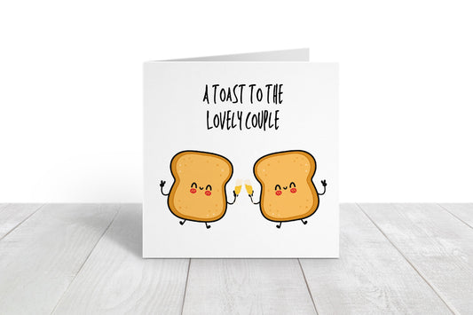 Wedding Card | A Toast To The Lovely Couple | Congratulations Card |