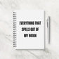 Funny Notebook | Everything That Spills Out Of My Brain | Gift, Planner