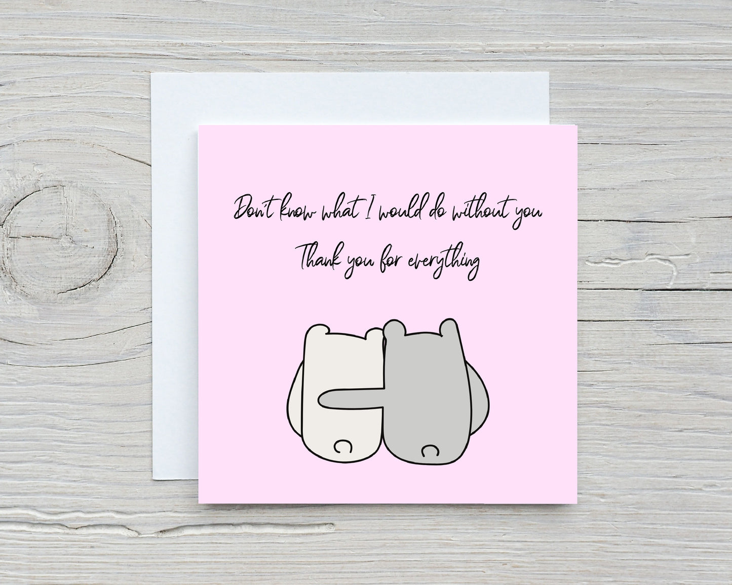 Mothers Day Card | Thank You For Everything | Friendship Card | Appreciation Card | Cute Card