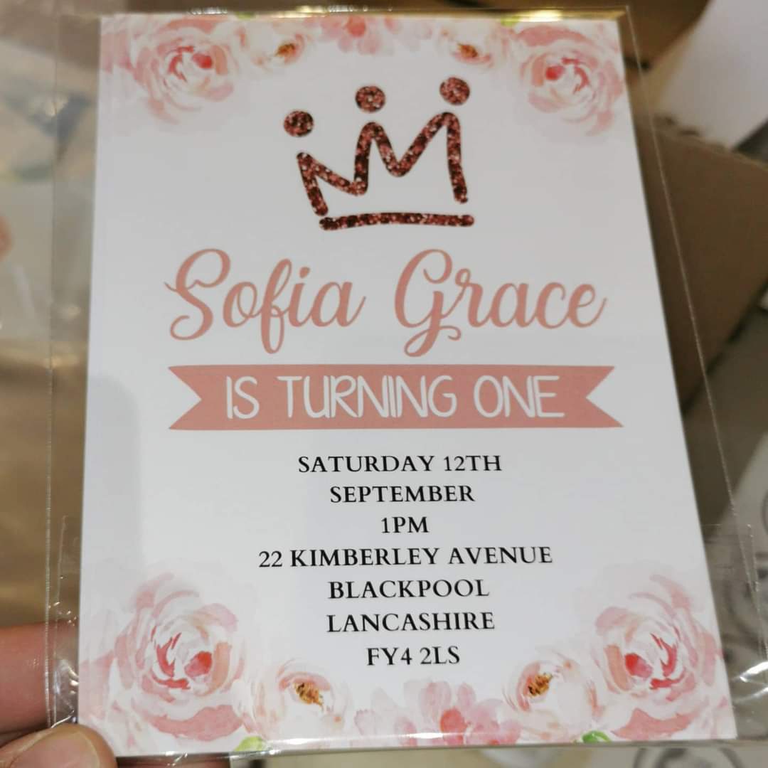 Floral Invitations | A6 Invites | Girly Invitations | Party Invitations