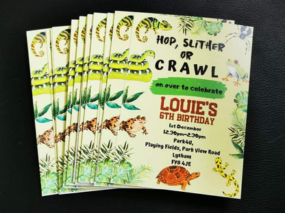 Reptile Invitations | Animal Invites | Party Invitations | Reptile Party