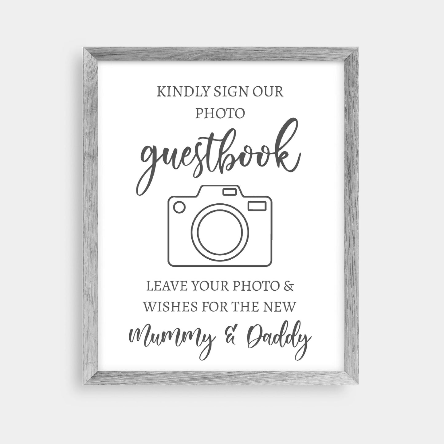 Baby Shower Print | Mummy & Daddy Guestbook | Baby Shower Decor
