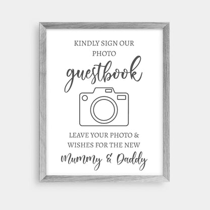 Baby Shower Print | Mummy & Daddy Guestbook | Baby Shower Decor