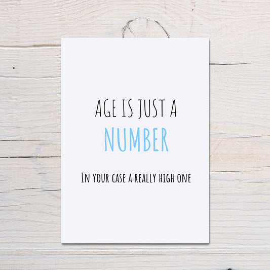 Birthday Card | Age Is Just A Number | Funny Cards