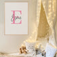 Name Initial Print | Personalised Print | Bedroom Print