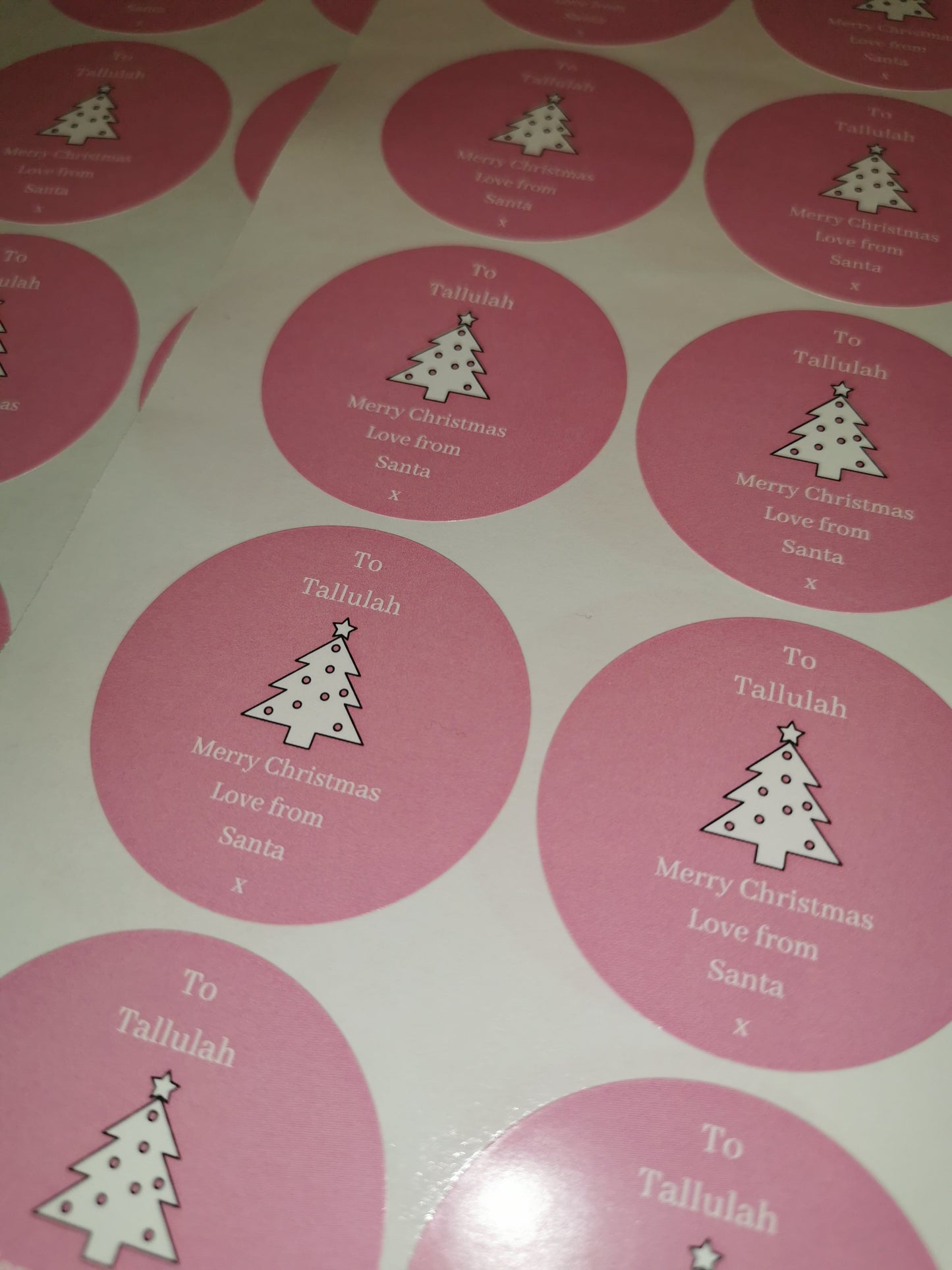 Personalised Christmas Tree Stickers | Christmas Labels | Sticker Sheet | Christmas Gift Tags (Design 1)