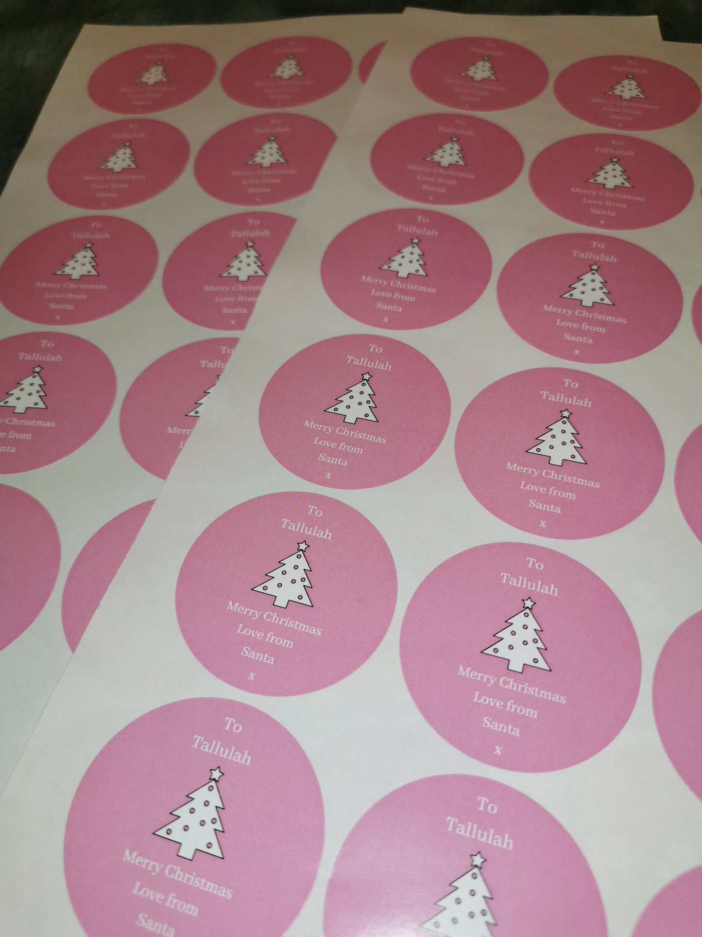 Personalised Christmas Tree Stickers | Christmas Labels | Sticker Sheet | Christmas Gift Tags (Design 1)
