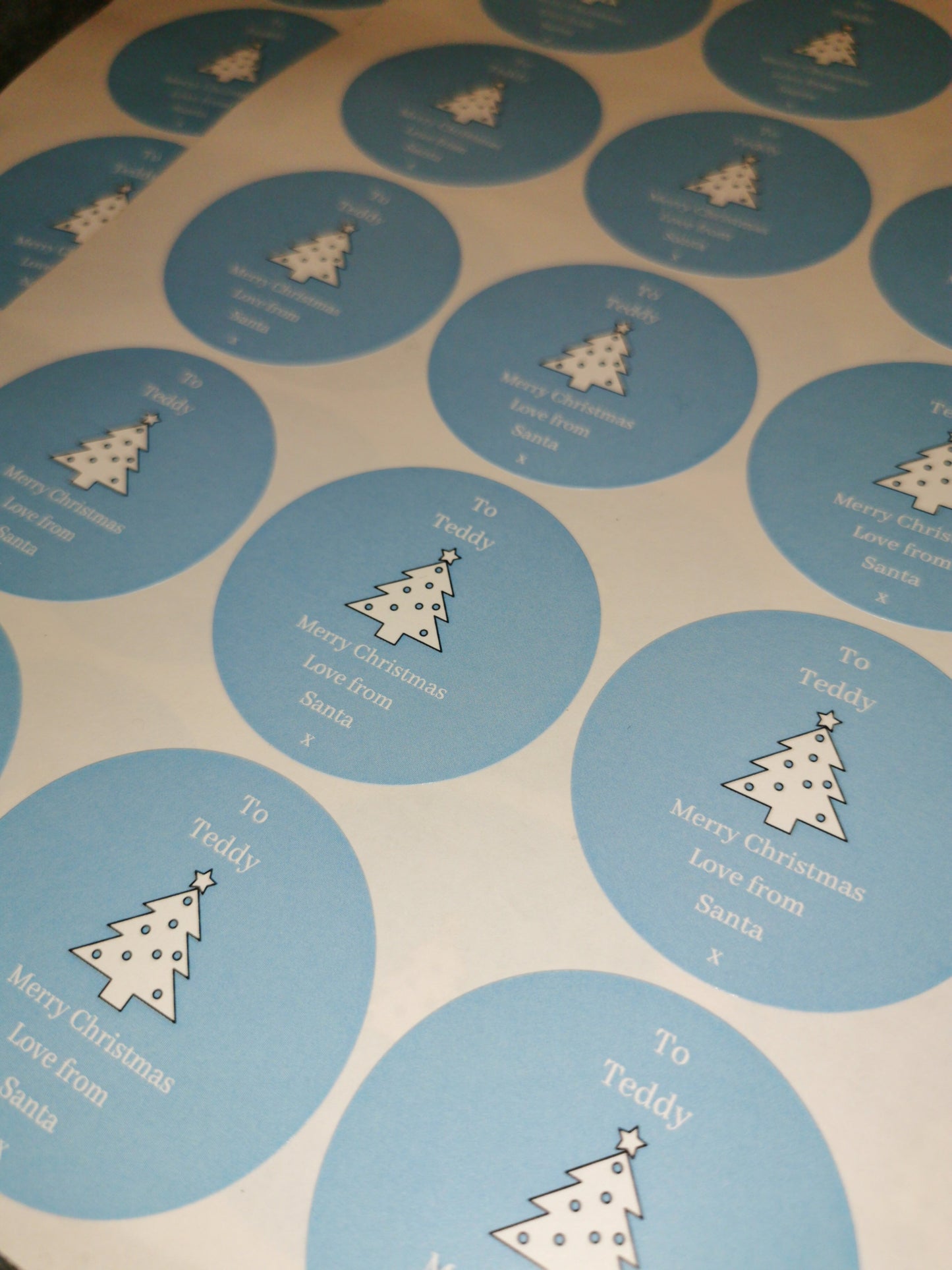 Personalised Christmas Tree Stickers | Christmas Labels | Sticker Sheet | Christmas Gift Tags (Design 1)