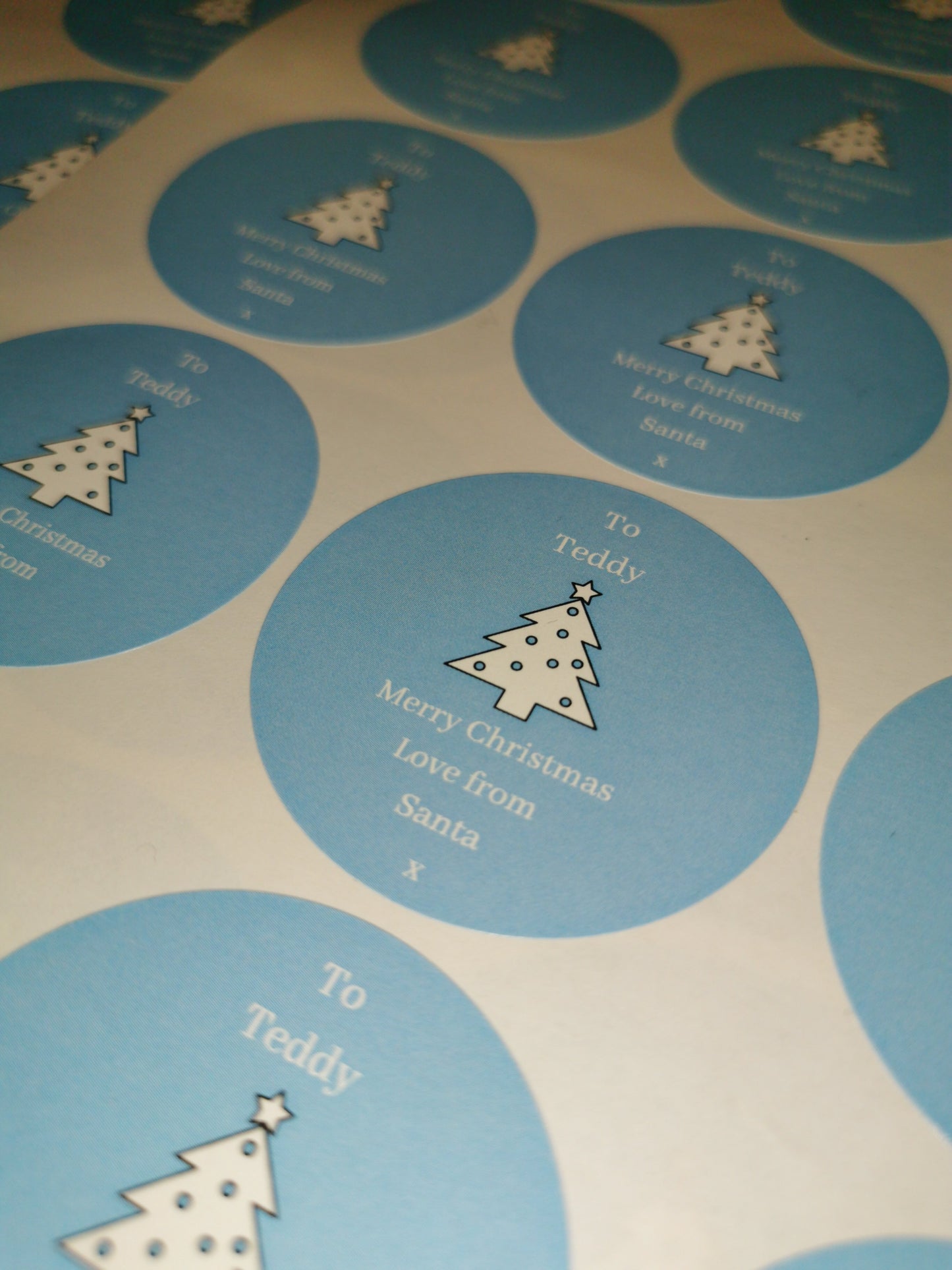 Personalised Christmas Tree Stickers | Christmas Labels | Sticker Sheet | Christmas Gift Tags (Design 1)