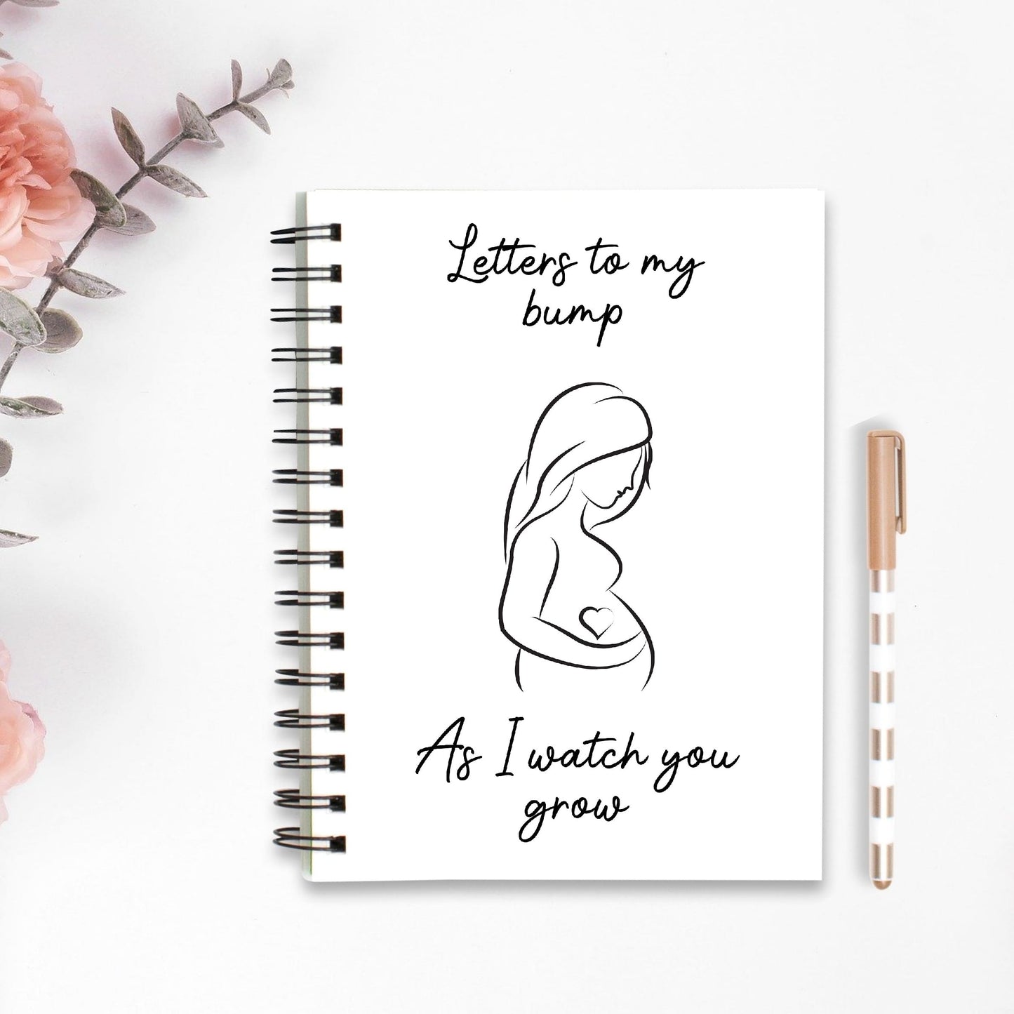 Mummy To Be Notebook | Letters To My Bump As I Watch You Grow | Baby Planner