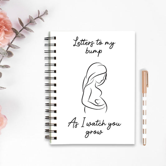 Mummy To Be Notebook | Letters To My Bump As I Watch You Grow | Baby Planner