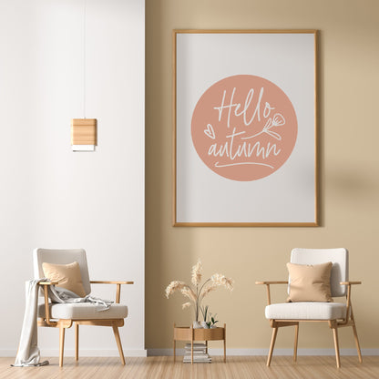 Seasonal Print | Hello Autumn | Quote Print