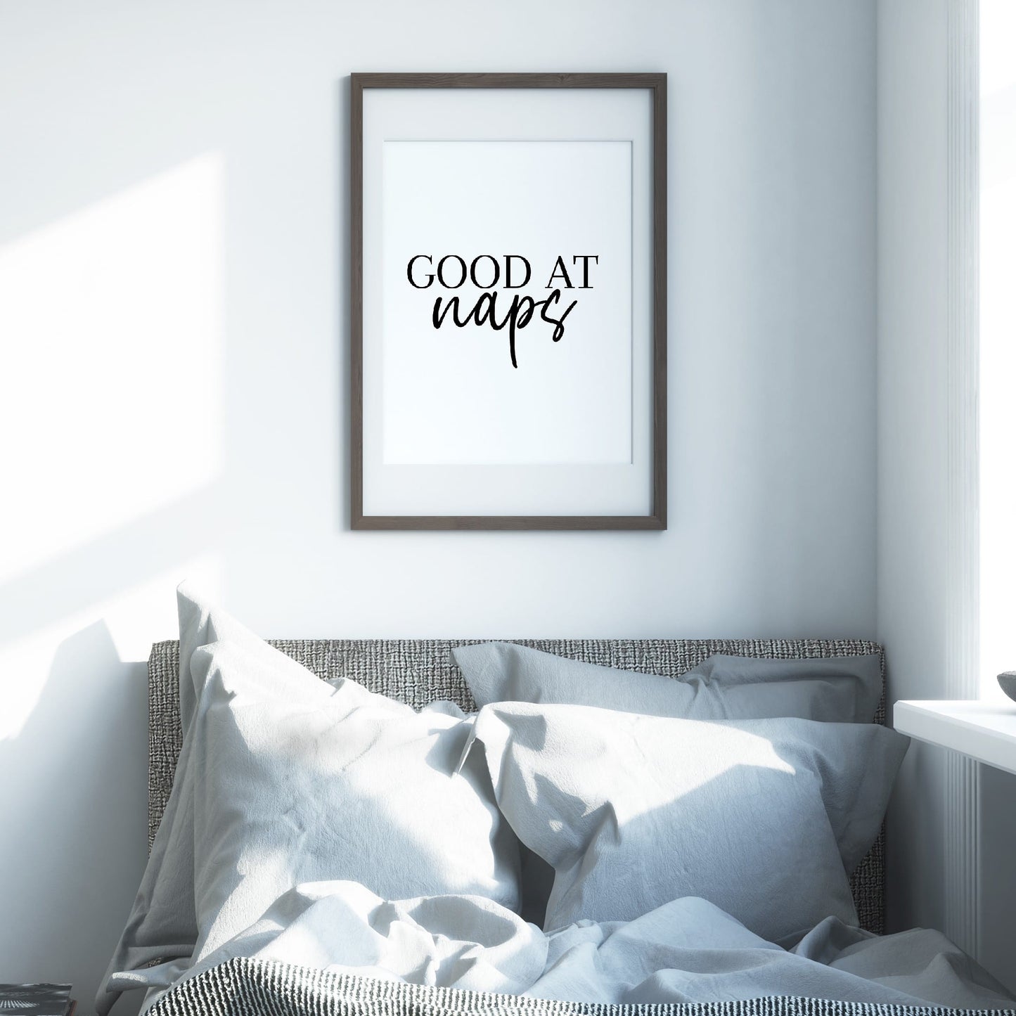Bedroom Print | Good At Naps | Quote Print