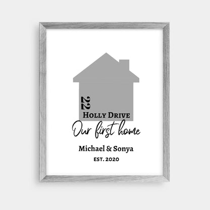Home Print | Our First Home | Personalised Print