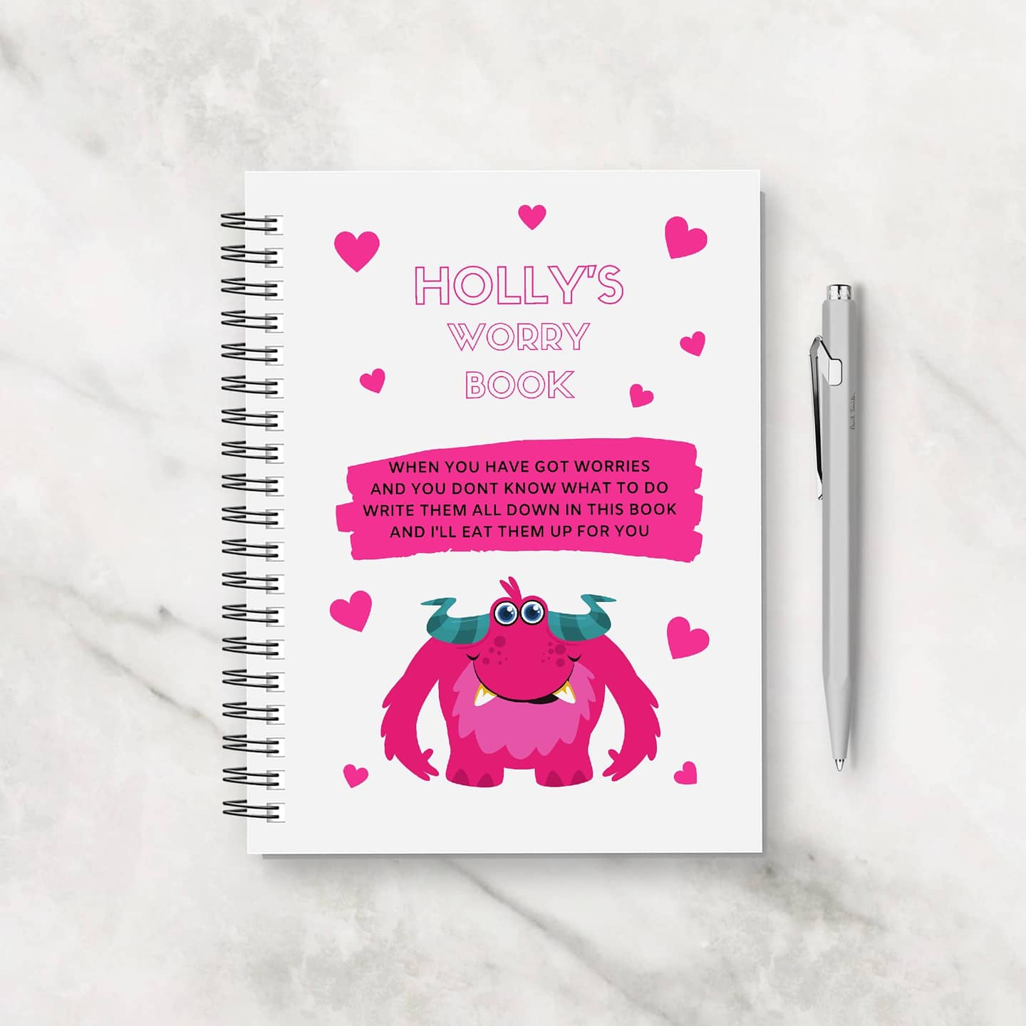 Children's Notebook | Personalised Worry Book | Children's Planner