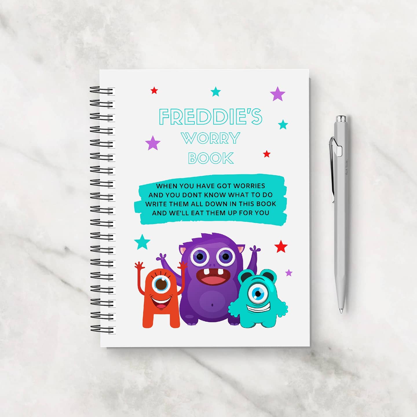 Children's Notebook | Personalised Worry Book | Children's Planner