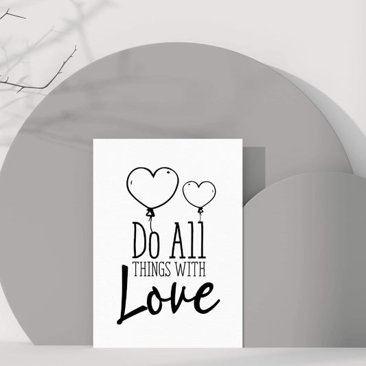 Quote Print | Do All Things With Love | Love Print