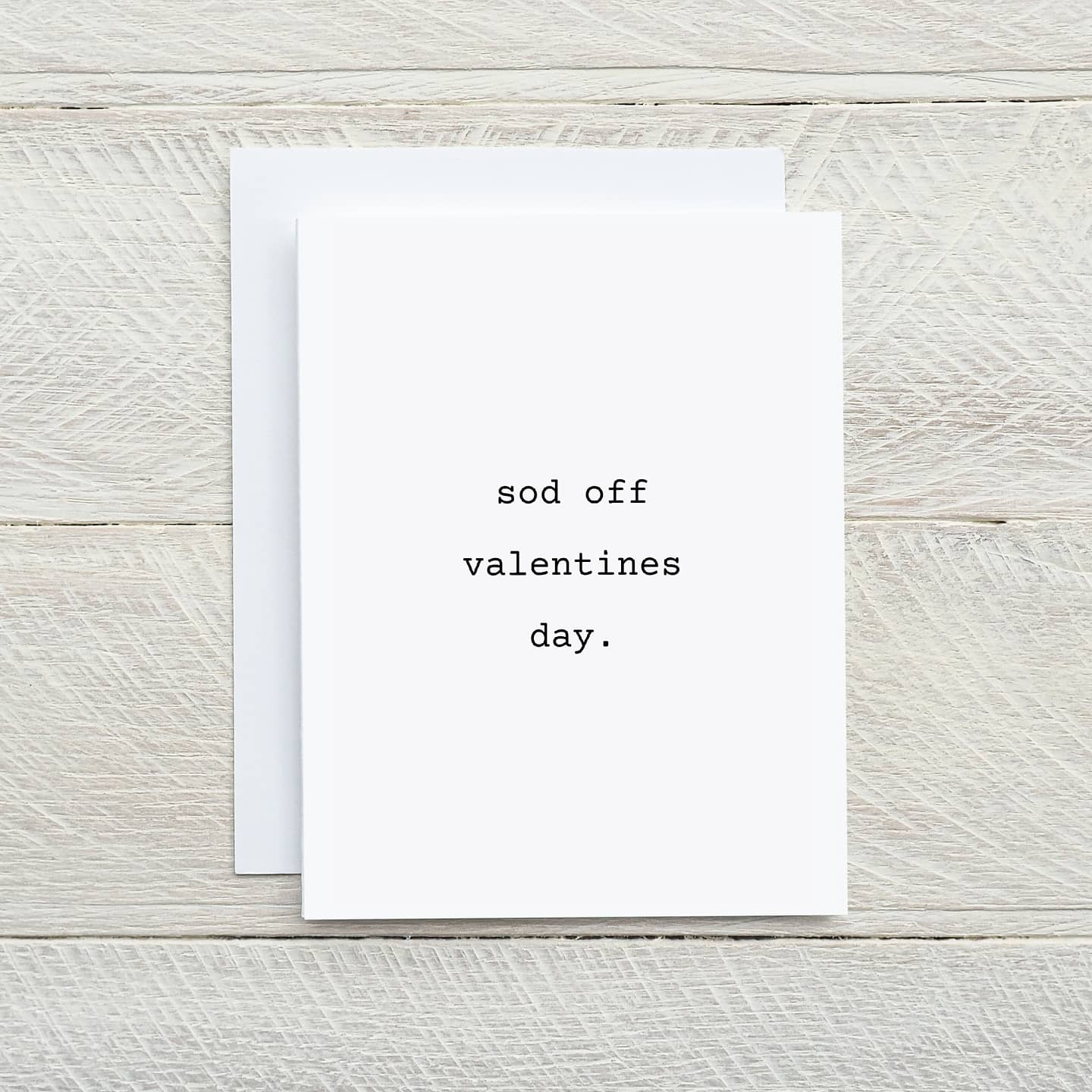 Valentines Card | Sod Off Valentines Day | Funny Valentines Card | Couples Card