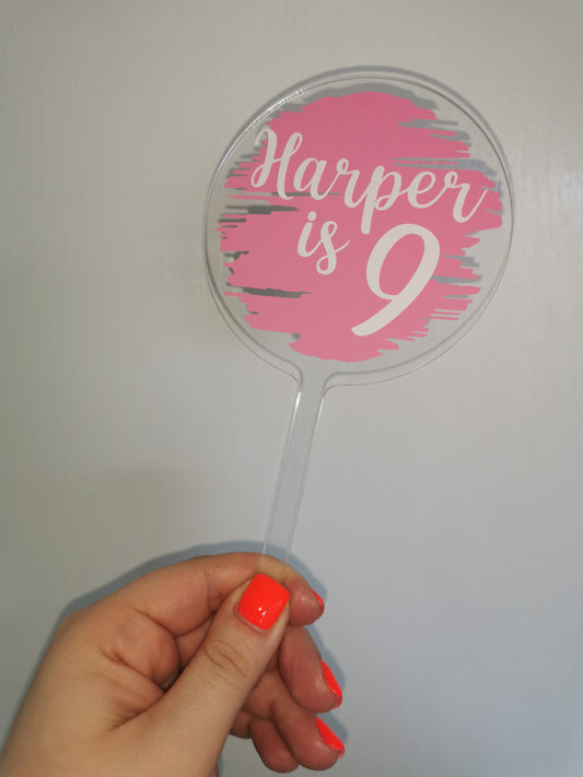 Acrylic Cake Topper | Personalised Cake Topper | Birthday Cake Topper