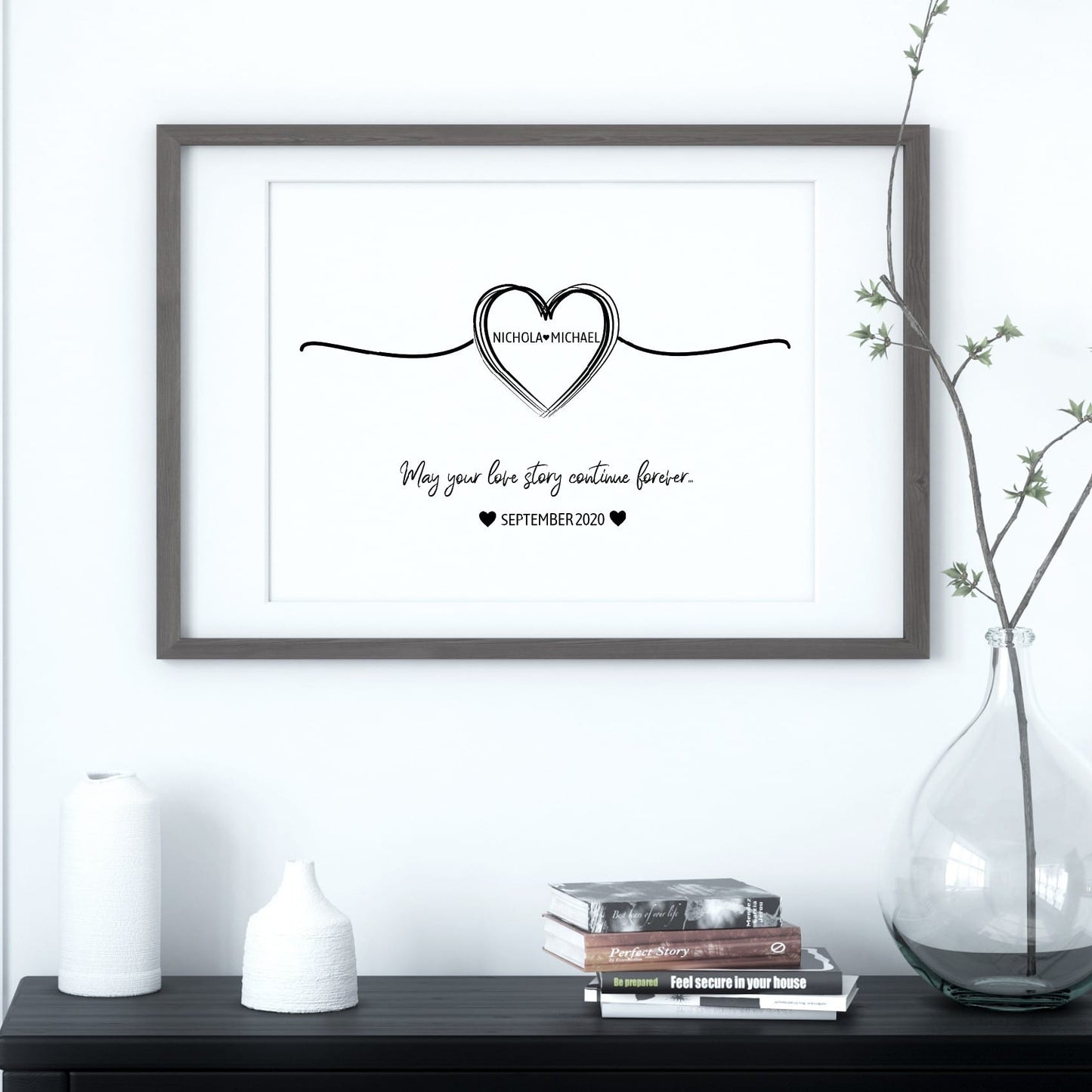 Couples Print | May Your Love Story Continue Forever | Personalised Print