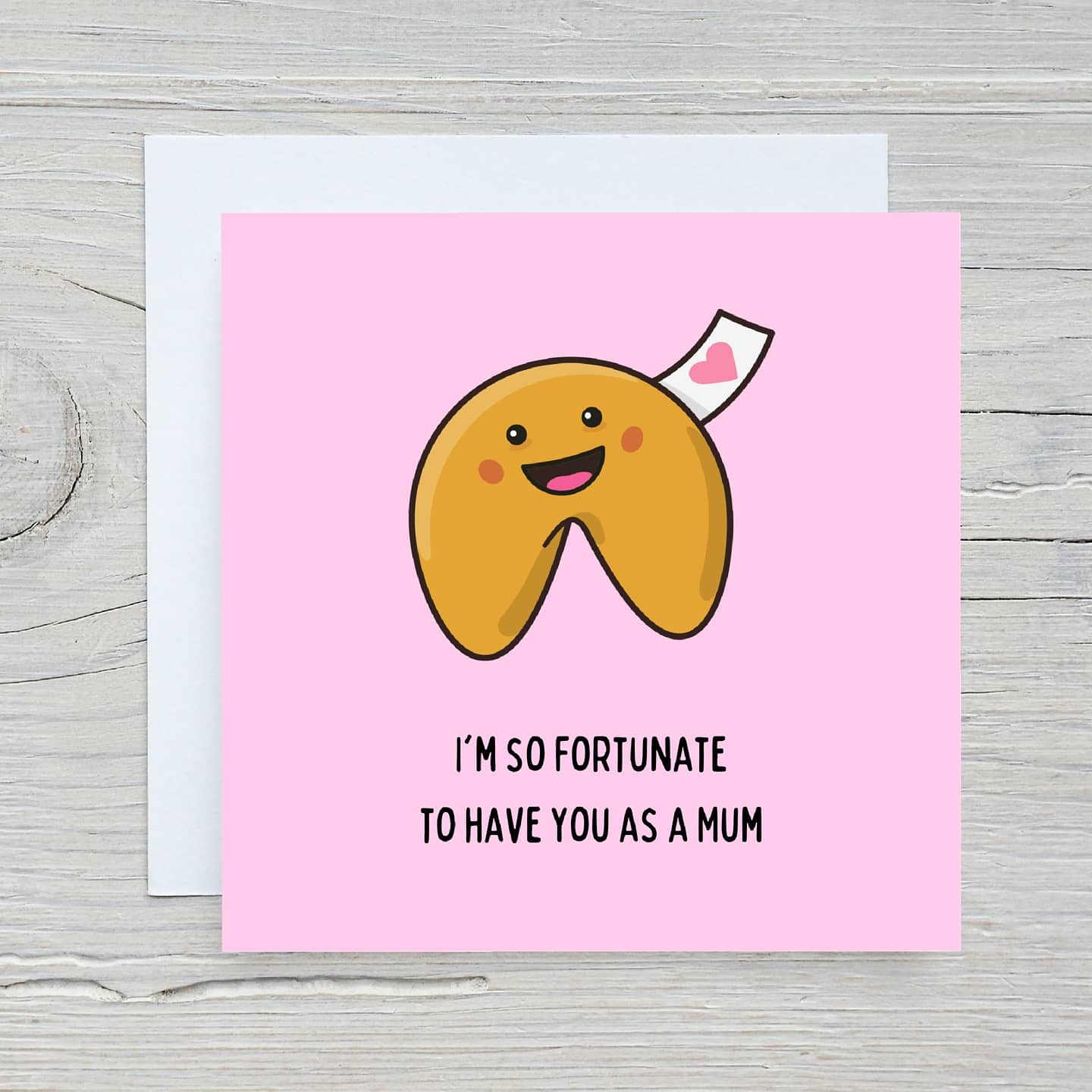 Mothers Day Card | So Fortunate To Have You As My Mum | Cute Card