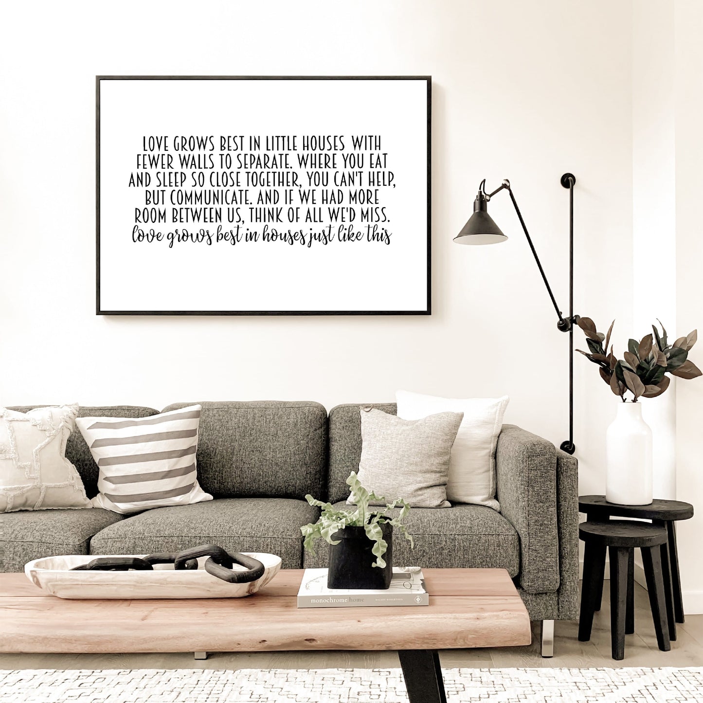 Quote Print | Love Grows Best In Houses Just Like This | Home Print