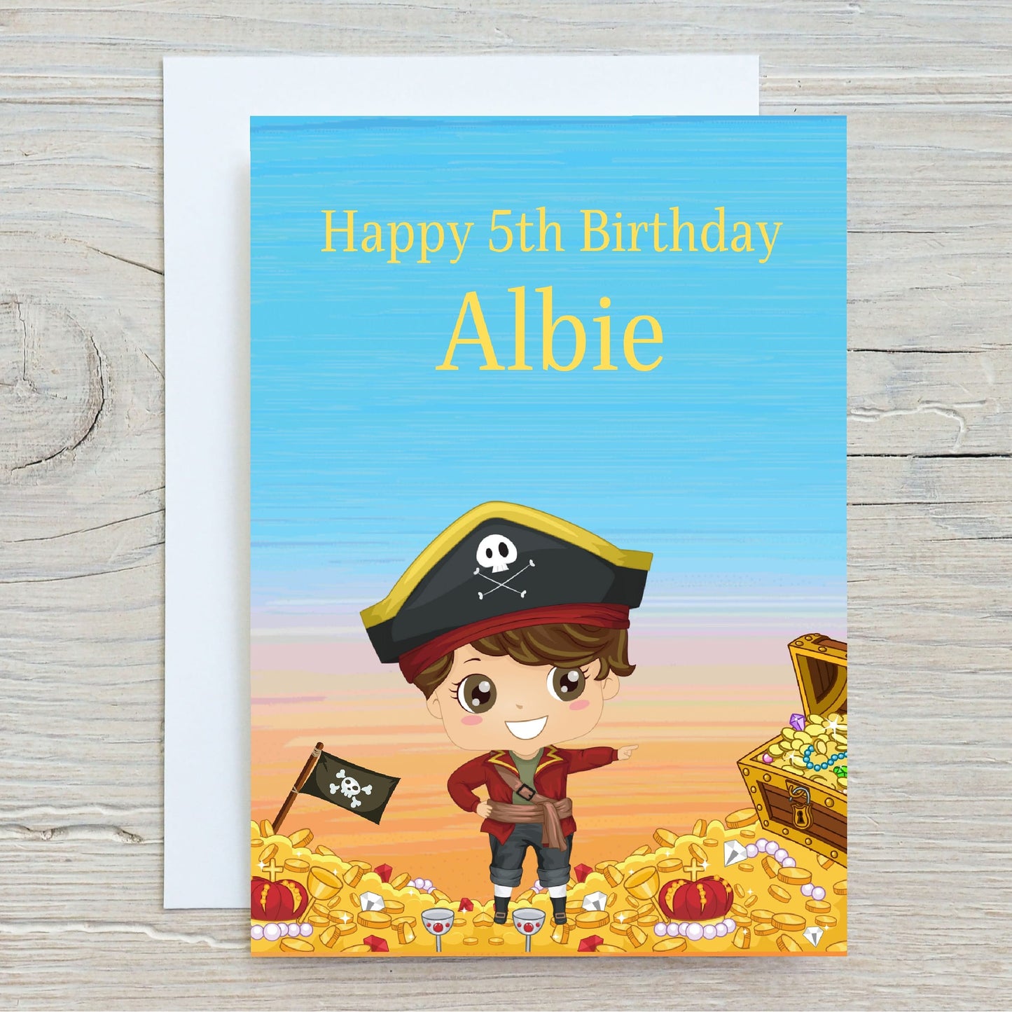Birthday Card | Children's Pirate Card | Personalised Card