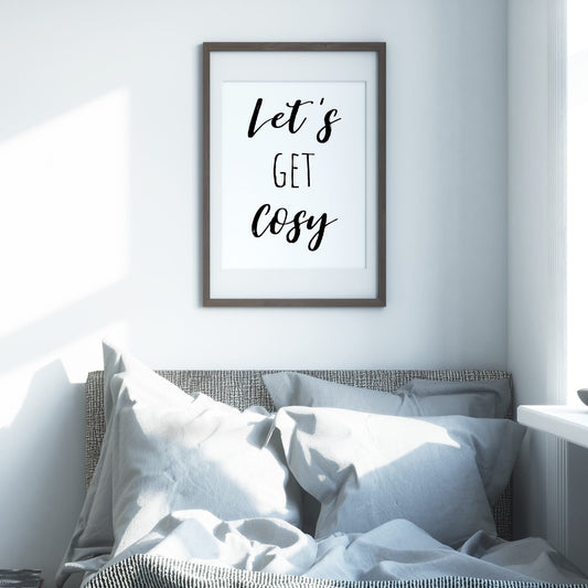 Home Print | Let's Get Cosy | Quote Print