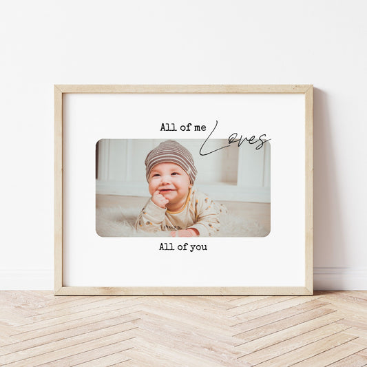 Nursery Print | Children Print | All Of Me Loves All Of You | Personalised Print