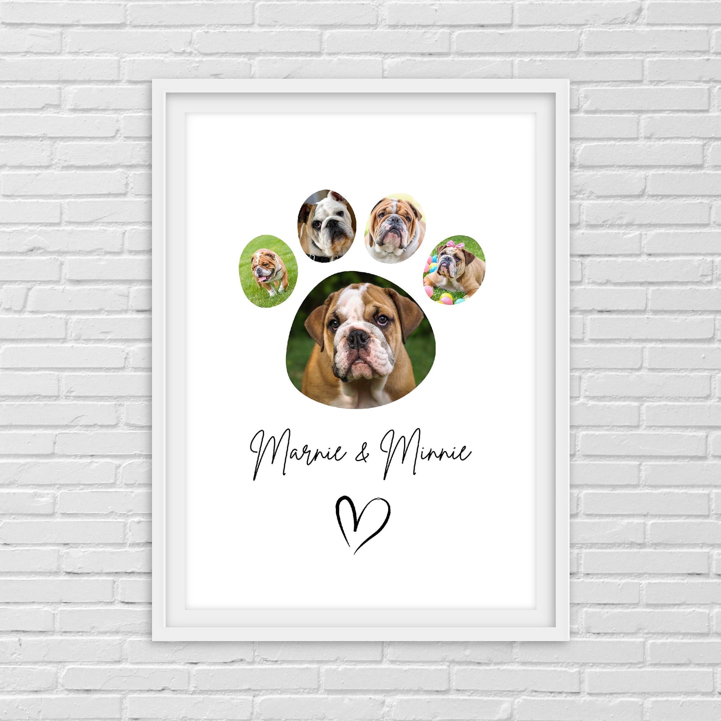 Pet Print | Photo Paw Print | Family Print | Pet Gift | Personalised Print