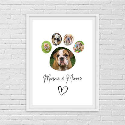 Pet Print | Photo Paw Print | Family Print | Pet Gift | Personalised Print