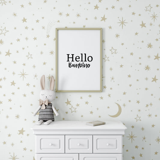 Nursery Print | Hello Bambino | Quote Print