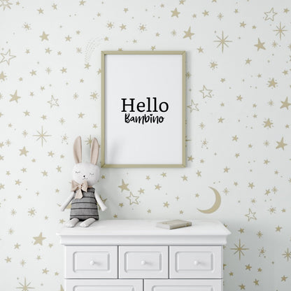 Nursery Print | Hello Bambino | Quote Print