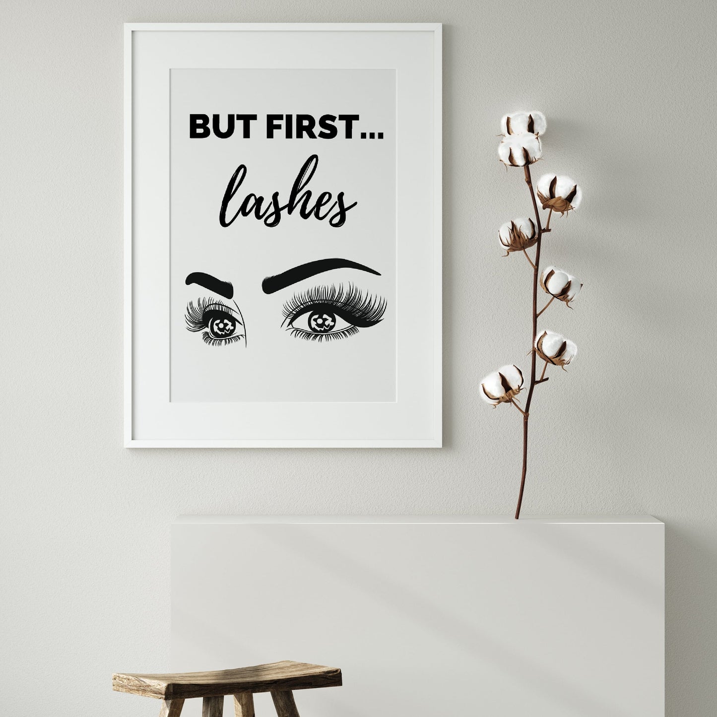 Quote Print | But First... Lashes | Makeup Print | Eyelash Print | Lashes Print | Salon Print