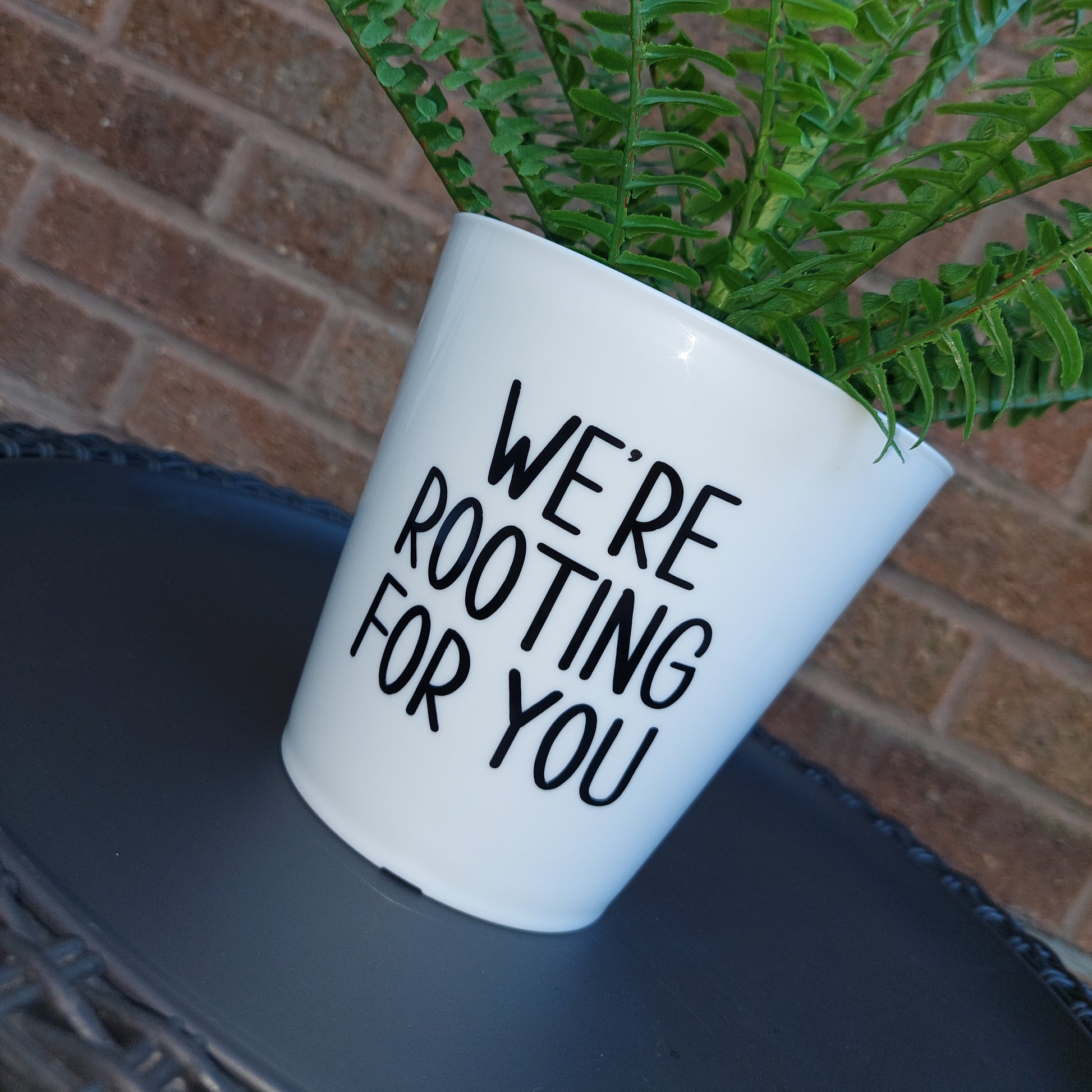 rooting for you plant pot Plant Pot Sticker | We're Rooting For You | Funny Gift Idea