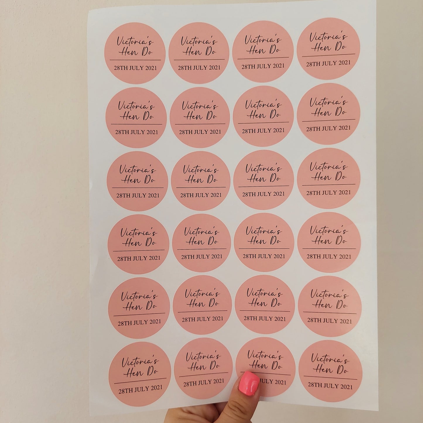 Hen Party Stickers | Sticker Sheet 45mm Circles | Party Stickers | Circle Stickers | Sticker Sheet