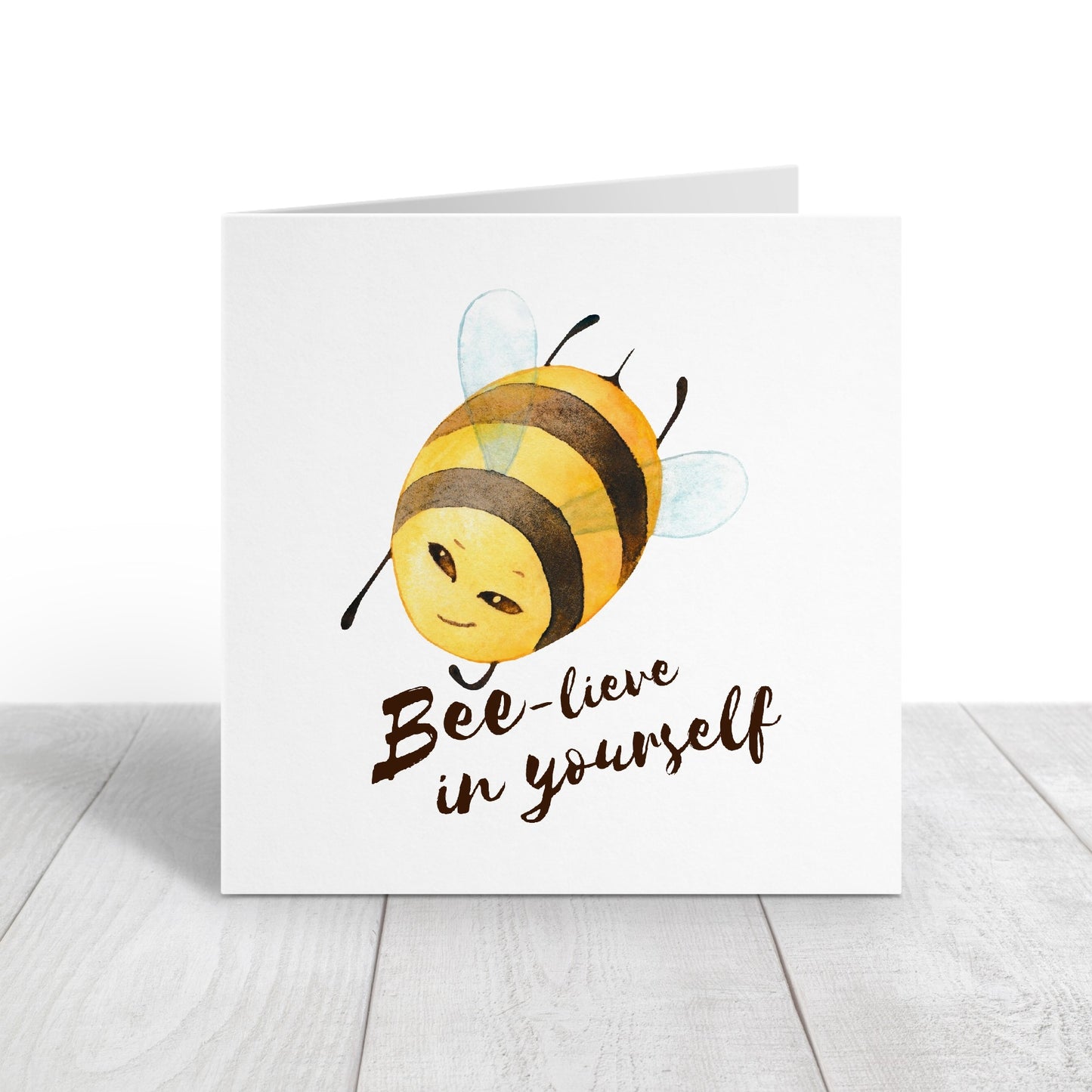 Bee-lieve In Yourself Card | Encouragement Card | Exam Card | New Job Card