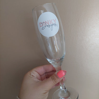 Waterproof Stickers | Circle Stickers (45mm) | Logo Prosecco Stickers | Logo Stickers | Business Stickers