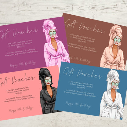 A6 Print | Spa Day, Beauty Treatment, Gift Voucher, Certificate | Gift Idea