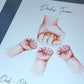 Dads Team | Daddy Print | Personalised Fist Bump Print | Daddy Gift | Dad Gift | Father's Day Gift