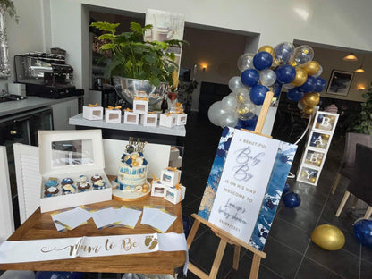 Personalised Navy Blue & Gold Welcome Board Sign | Baby Shower Board | Christening Board | Baby Shower Sign | Party Sign | A4, A3, A2