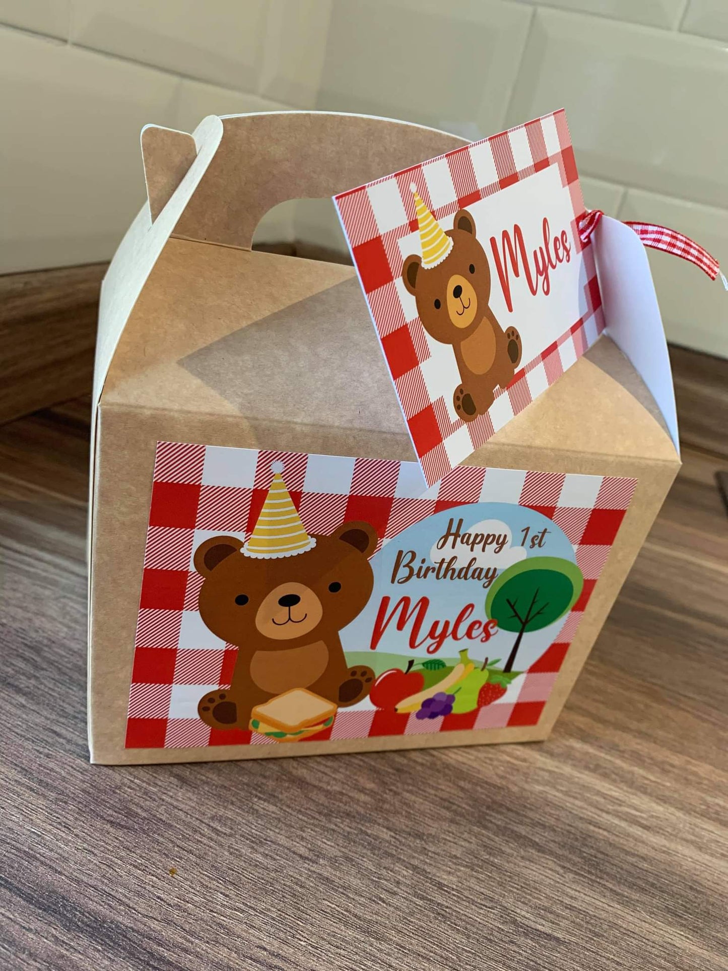 Party Boxes | Teddy Bear Picnic Party Boxes | Teddy Bear Picnic Party | Teddy Bear Party Decor | Party Bags