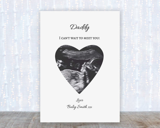 Fathers Day Card | Daddy Scan Photo Card | Daddy to be Card