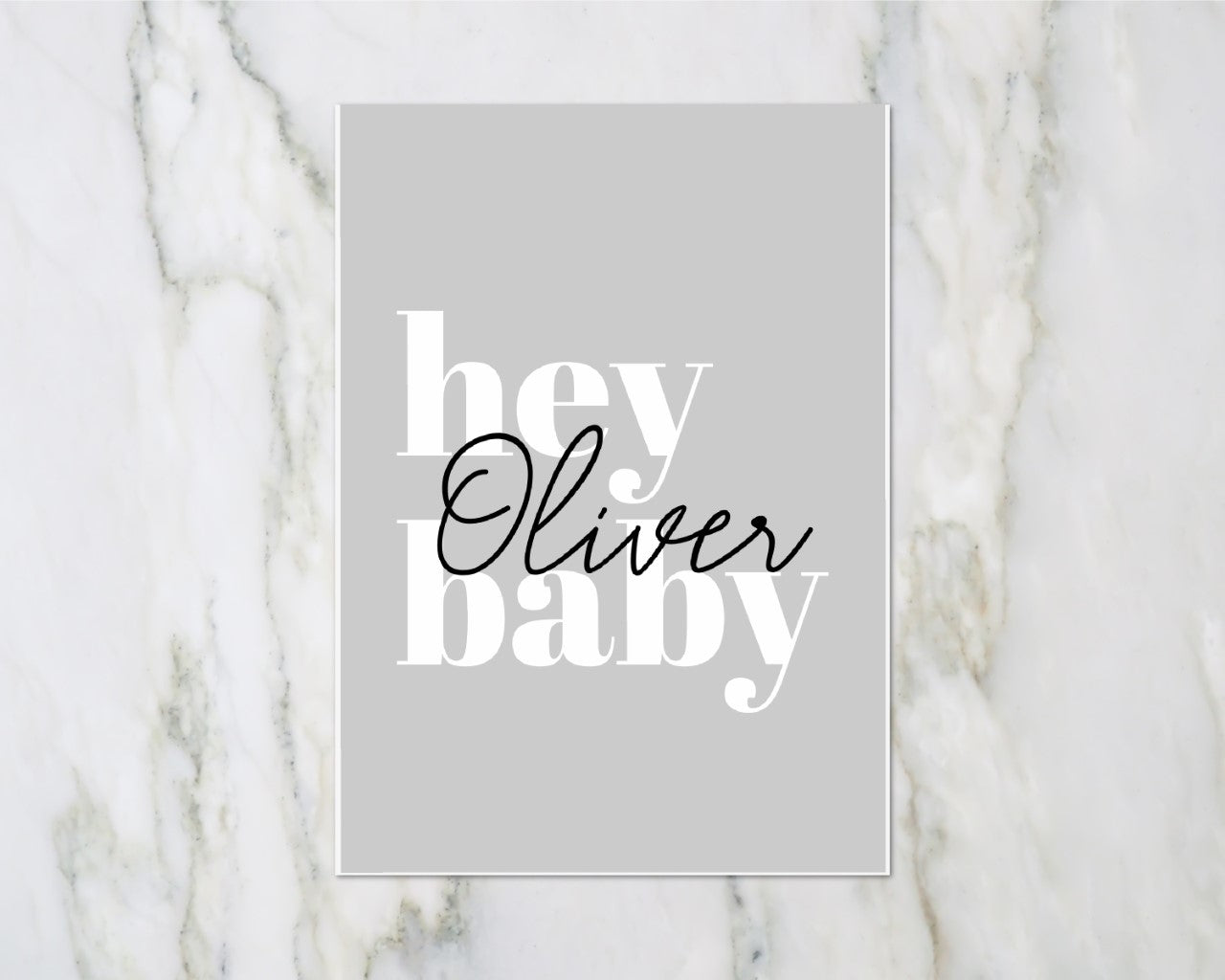 New Baby Card | Hey Baby *Name* | Personalised Baby Card